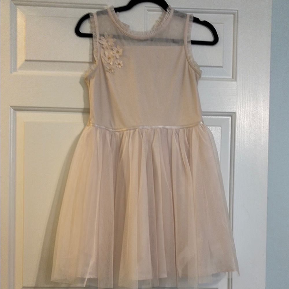 Cat & Jack Cream Sleeveless Sundress for Weddings